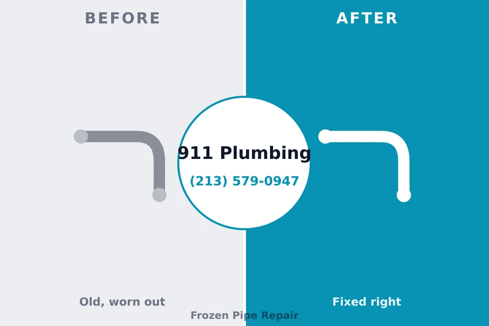 Before and after: plumbing repair North Mankato, MN